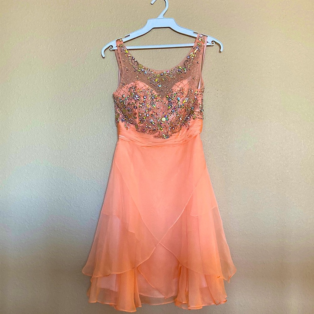Peach Aspeed Prom Dress XS